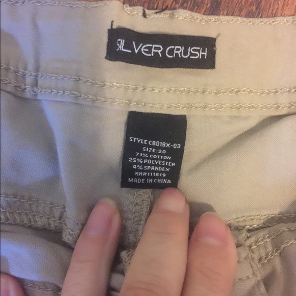 Silver Crush Tan Capri Jeggings Sz 20 - Picture 3 of 3